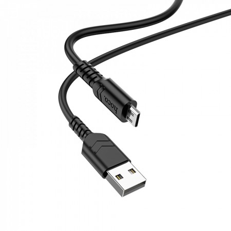 Кабель Micro USB Hoco X62 2.4A, 1м, чорний, для швидкої зарядки та передачі даних, сумісний з Huawei, Xiaomi, Samsung, OPPO, OnePlus