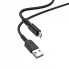 Кабель Micro USB Hoco X62 2.4A, 1м, чорний, для швидкої зарядки та передачі даних, сумісний з Huawei, Xiaomi, Samsung, OPPO, OnePlus