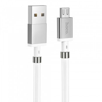 USB кабель зарядки Hoco U91 Magnetic, 2.4A, довжина 1 м, білий, магнітний, суперміцний, з нержавіючими конекторами USB кабель зарядки Hoco U91 Magnetic, 2.4A, довжина 1 м, білий, магнітний, суперміцний, з нержавіючими конекторами