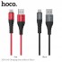 Кабель Micro USB Hoco X38, 2.4A, 1 м, чорний, нейлонова обплетка, алюмінієвий корпус