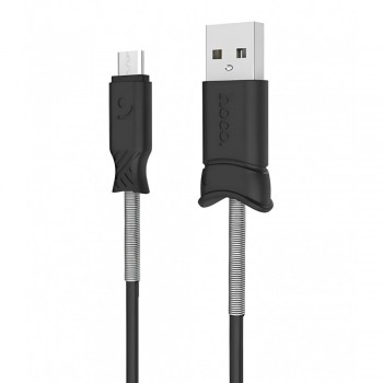 Кабель Micro USB Hoco X24 Pisces, 1.2 м, TPE обплетка, пружинний захист