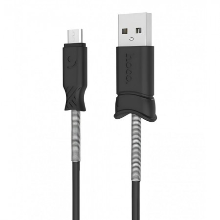 Кабель Micro USB Hoco X24 Pisces, 1.2 м, TPE обплетка, пружинний захист