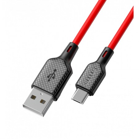 Кабель Micro USB Earldom EC-154M, 2.1A, 1м, червоний