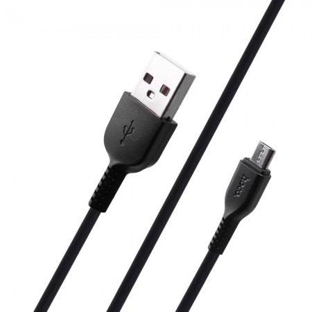 Кабель Micro USB Hoco X20, 2A, 2 метри, чорний, швидка зарядка, висока якість