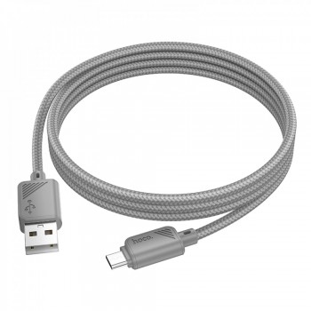 Кабель Micro USB Hoco X113, 2.4A, 1м, сірий