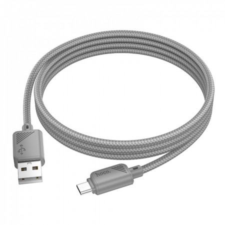 Кабель Micro USB Hoco X113, 2.4A, 1м, сірий