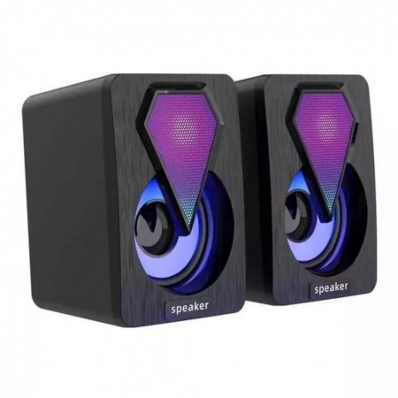 Акустична система 2.0 Veron 1046, чорна, потужність 3 Вт, підключення через 3,5-мм аудіороз'єм