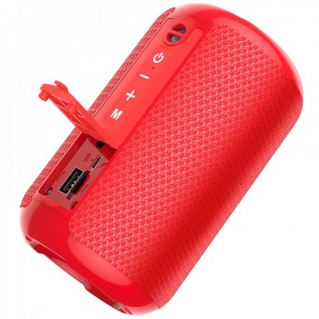Портативна колонка Hoco HC1 Trendy Sound, Bluetooth 5.0, 1200mAh, потужність 5W, червона Портативна колонка Hoco HC1 Trendy Sound, Bluetooth 5.0, 1200mAh, потужність 5W, червона