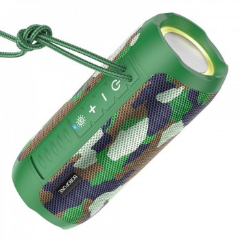 Портативна колонка Borofone BR21 Sports, камуфляжний зелений, Bluetooth 5.1, 5W*2, акумулятор 1200mAh Портативна колонка Borofone BR21 Sports, камуфляжний зелений, Bluetooth 5.1, 5W*2, акумулятор 1200mAh