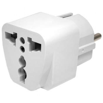 Універсальний мережевий перехідник EU Veron, для американських та британських розеток, білий