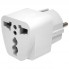 Універсальний мережевий перехідник EU Veron, для американських та британських розеток, білий