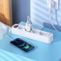 Подовжувач Power Extension Hoco NS1 Aura, 2 розетки, 4 USB-порти, 20W, 1.8m, білий