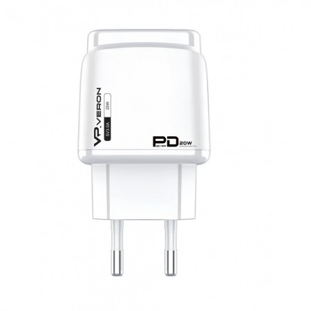 Зарядний пристрій Home Charger 20W з підтримкою PD і QC3.0 Veron VR-C12 — Біле