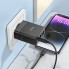 Сетеве зарядний пристрій для iPhone Hoco C127A, 45W, PD QC3.0, USB-C + USB-A, з кабелем Lightning 1м, вогнестійкий пластик, євровилка, чорне