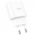 Сетеве зарядне пристрій для iPhone Hoco C95A — 20W PD QC3.0 з кабелем C to Lightning (1m), компактний адаптер, EU штекер, глянцевий корпус, підтримка швидкої зарядки