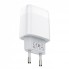 Сетеве зарядний пристрій для iPhone Hoco C73A 2.4A з подвійним USB виходом і Lightning Cable (1м) — Біле