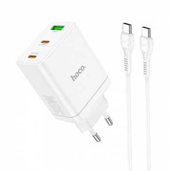 Зарядний пристрій Hoco N33 30W з кабелем USB Type-C (1м) — Швидка зарядка PD QC3.0, European Plug, вогнестійкий матеріал, вихід 35W(PD/PPS/QC/FCP/AFC); USB-A 22.5W. Зарядний пристрій Hoco N33 30W з кабелем USB Type-C (1м) — Швидка зарядка PD QC3.0, European Plug, вогнестійкий матеріал, вихід 35W(PD/PPS/QC/FCP/AFC); USB-A 22.5W.