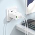 Зарядний пристрій Hoco N33 30W з кабелем USB Type-C (1м) — Швидка зарядка PD QC3.0, European Plug, вогнестійкий матеріал, вихід 35W(PD/PPS/QC/FCP/AFC); USB-A 22.5W.