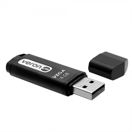 USB флешка 4GB Veron USB Vega Series 121, USB 2.0, чорна