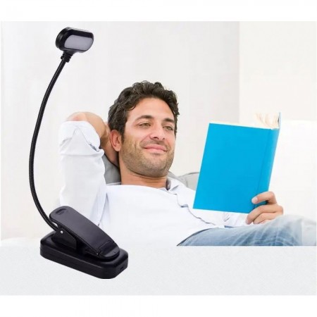 Настільна лампа LED LY-13 з кліпсою, 100 люмен, вбудований акумулятор