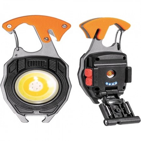 Акумуляторний LED ліхтарик Veron W47 з Type-C, 7 режимів, прикурювач, карабін, ніж, магніт