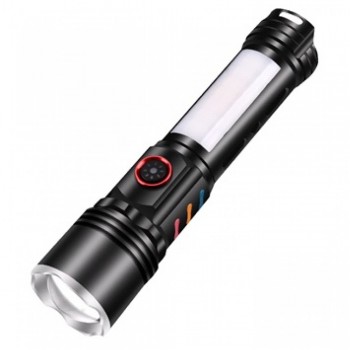 Ручний акумуляторний ліхтар SY SY-2307 LED RGB з USB, різнокольоровий