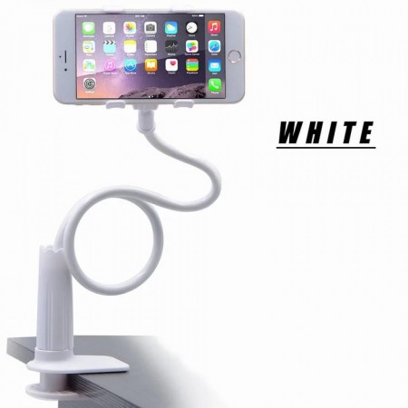 Підставка для телефону Ipaid Lazy, біла, з 360-градусним поворотом, універсальний тримач до 6 дюймів, довжина 700 мм