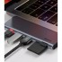 USB C HUB 5 в 1 Baseus Harmonica CAHUB-K0G, черный, поддержка 4K, быстрая передача данных, совместим с MacBook