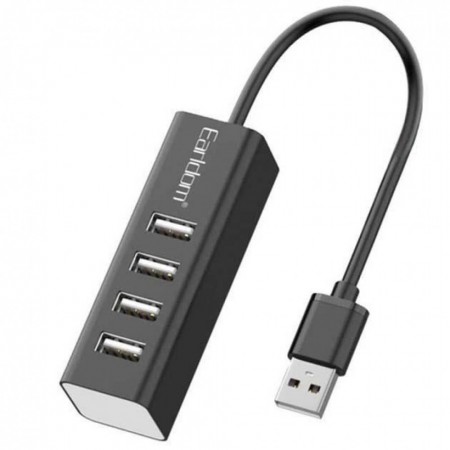 USB хаб Earldom ET-HUB14, 4 USB-порти, підтримка USB 2.0, швидкість до 480 Мб/с, компактний дизайн