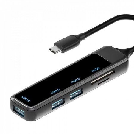 USB-хаб C HUB USB 3.0 + 2 USB 2.0 + TF/SD card