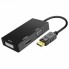 Перехідник 3-в-1 DP to VGA HDMI DVI, чорний