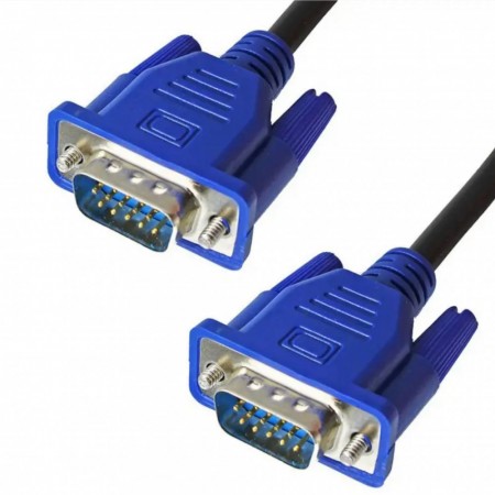 Кабель VGA (M) - VGA (M) 1.5м Чорний, високоякісний, екранований