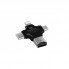 Картридер Earldom ET-OT20, USB 2.0 / Type-C / Lightning / Micro, підтримка OTG