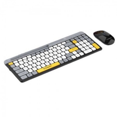 Клавіатура K100 Double, бездротова, чорна/біла