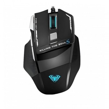 Провідна комп'ютерна миша Mixie S12, чорна, оптична, 3200 DPI