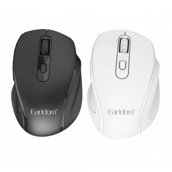 Безпровідна комп'ютерна миша Earldom ET-KM4, чорна, з точним сенсором і тривалим часом роботи від батареї Безпровідна комп'ютерна миша Earldom ET-KM4, чорна, з точним сенсором і тривалим часом роботи від батареї