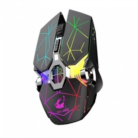 Ігрова бездротова мишка Ally X13, 2.4G, 2400dpi, 6 кнопок, оптична підсвітка, чорна