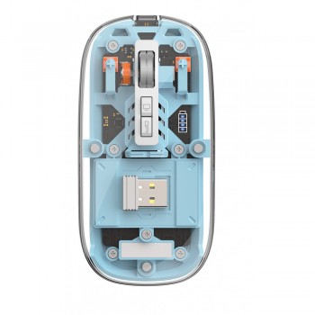 Безпроводна комп'ютерна миша WiWU WM105, синя, Bluetooth, сумісна з MacBook та iPad, до 1 місяця автономності Безпроводна комп'ютерна миша WiWU WM105, синя, Bluetooth, сумісна з MacBook та iPad, до 1 місяця автономності