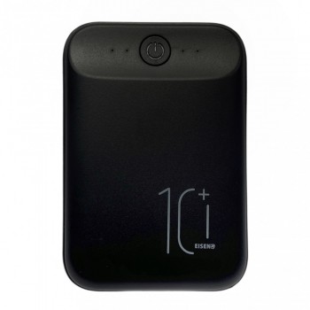 Power Bank 10000 mAh — Повербанк Eisen EZ619 з можливістю одночасної зарядки двох пристроїв, світлодіодною індикацією та міцним корпусом з пластику