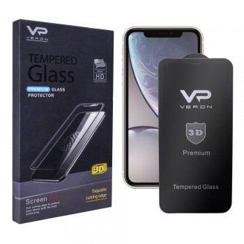 Захисне скло Veron 3D Curved Premium для iPhone 12 Mini 5.4", чорне, висока міцність, легкий монтаж