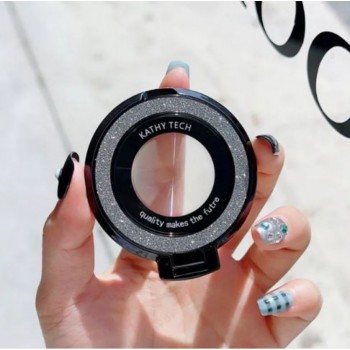 Кільце-утримувач Kathy Tech, чорний, сумісний з телефонами, 360° обертання