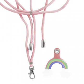 Шнурок на шию Rainbow Pink Sand, колір рожевий