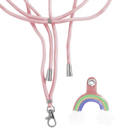 Шнурок на шию Rainbow Pink Sand, колір рожевий