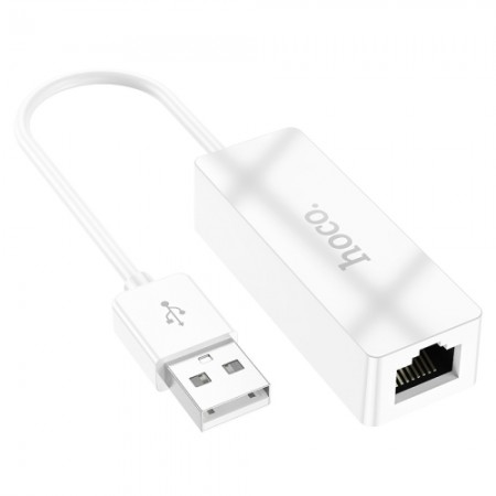 USB Ethernet адаптер Hoco UA22 Acquire 100 Mbps, белый