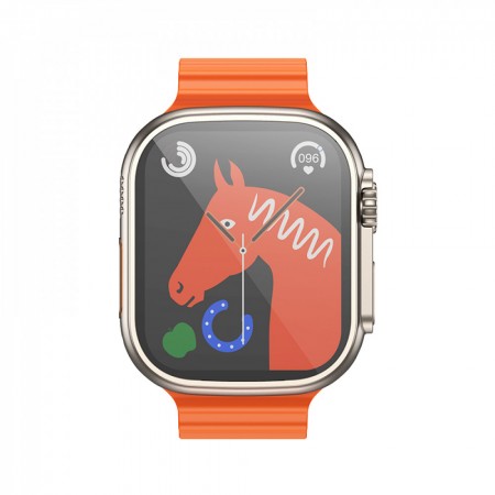 Smart Годинник Hoco Y12 Ultra — Спортивні Смарт годинники з Bluetooth, 1.96 дюйма, 121 Спортивний Режим, IP67, Titanium Gold