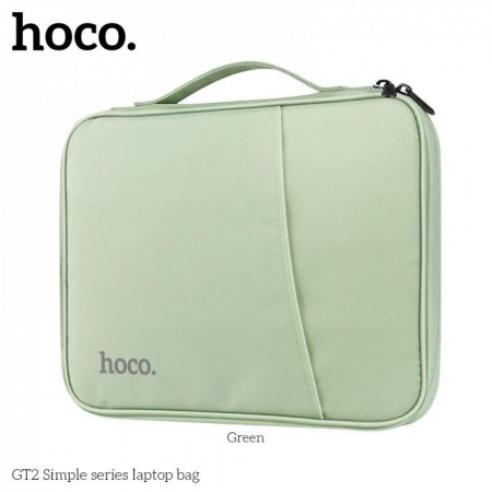 Сумка для ноутбуків MacBook 10.9'' Hoco GT2 — зелена, водовідштовхувальний поліестер, легка, з захисною підкладкою, для зберігання планшетів та аксесуарів