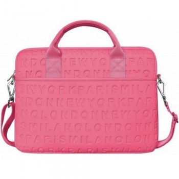 Сумка wiwu vogue для ноутбуків macbook 13.3'' (14.2'') стильна червона з ременем