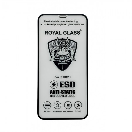 Защитное стекло Royal Glass ESD Antistatic для iPhone 14 Pro/15, черное
