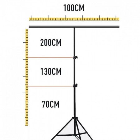 Подставка для фотофона Veron 2 м з перекладиною 1 м і 2 зажимами, сумка в комплекті (без екрану задньої групи)