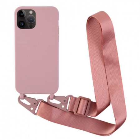 Захисний чохол для iPhone 12/12 Pro Cord Silicone Case, рожевий пісок